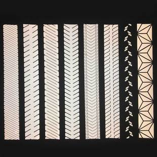 亮银反光热贴膜斜纹刻条 可定制花纹